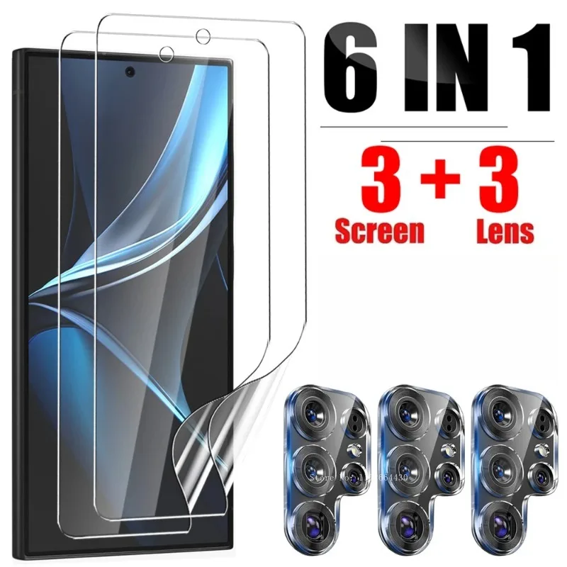 Hydrogel Film for Samsung Galaxy S25 Ultra Camera Lens Glass for Samsung S25 Plus Full Coverage Glass for Samsung S25 Edge