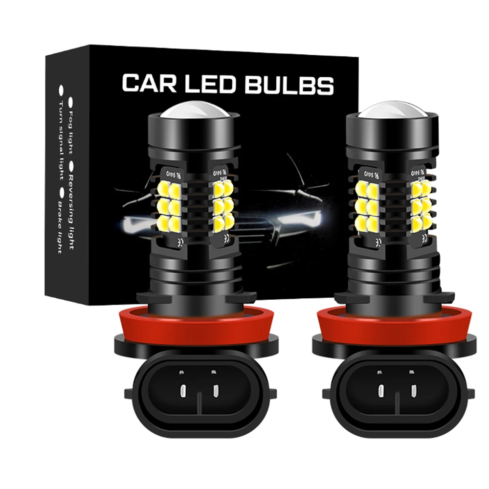 

2x Auto Fog Lamp 3030 3D LED Super Bright H11 H8 9006 HB4 HB3 9005 H16 JP Car Anti Fog Lights Bulb White 6000K No for Headlights