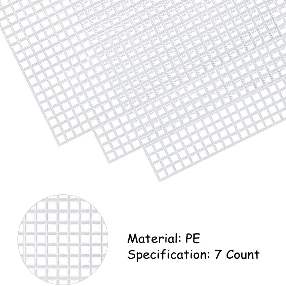 8x8cm kwadratowa siatka plastikowe płótno arkusze ścieg krzyżykowy szycie dla majsterkowiczów haft przędza akrylowa rękodzieło dzianiny szydełkowe