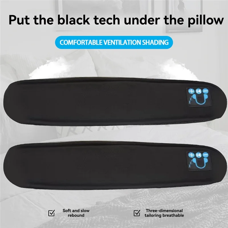 FFYY-Under Pillow Sleep Aid Bluetooth Speaker Portable Bone Conduction Stereo Surround Soundbar Wireless Music Box