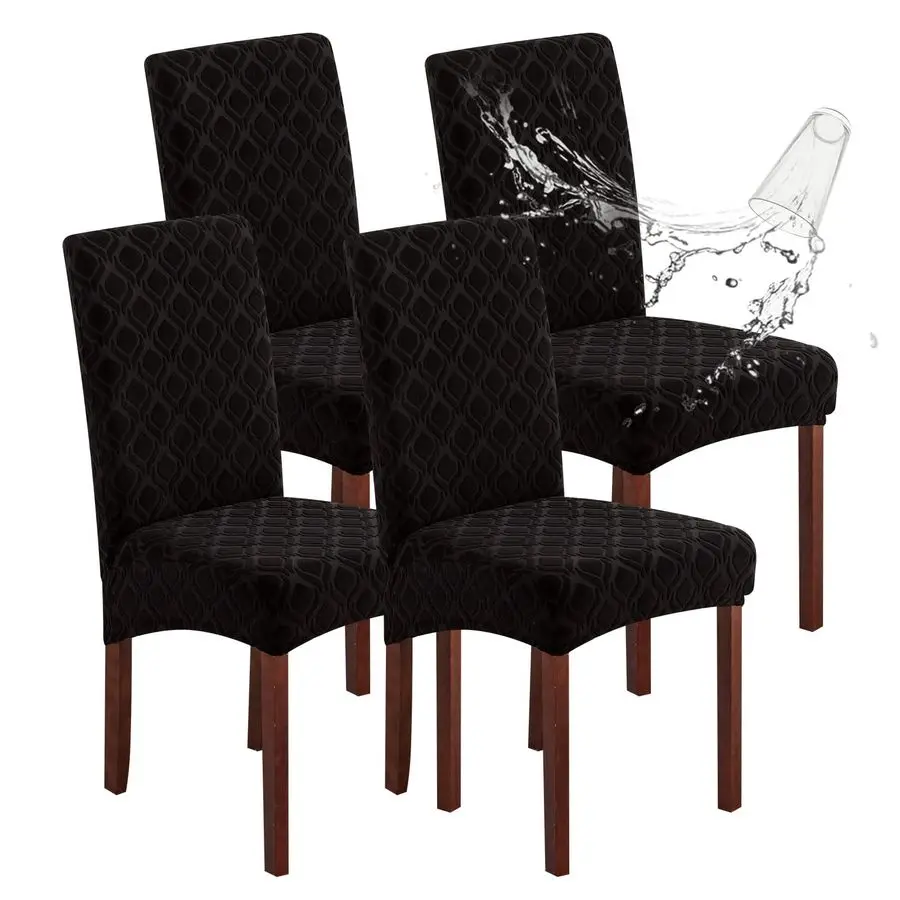 

Водонепроницаемые чехлы на стулья для столовой, эластичные жаккардовые чехлы на обеденные стулья, съемная моющаяся защита для стула для кухни