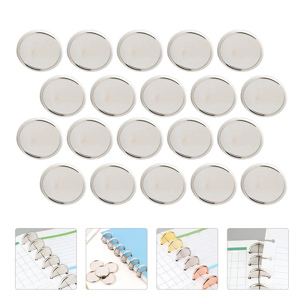 

20Pcs Solid Binding Discs Smooth Surface Easy Pages Book Binder Discs Binder Rings Book Binding Supplies