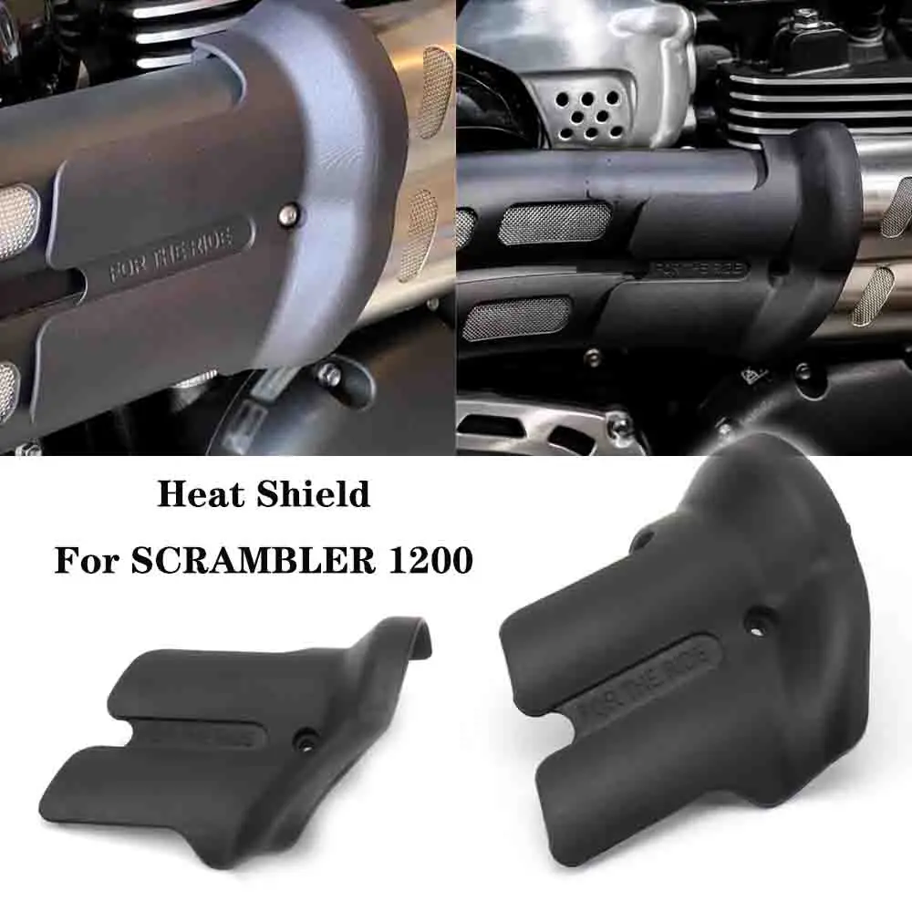 New Motorcycle Accessories Exhaust Pipe Black Protector Heat Shield Cover Guard Anti-scalding Cover For SCRAMBLER Scrambler 1200