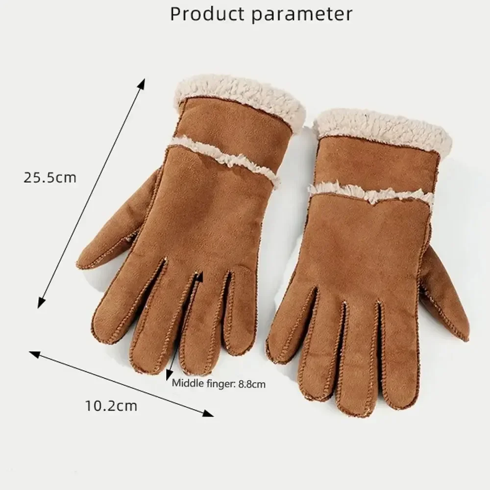 Новые зимние теплые перчатки, ветрозащитные повседневные перчатки с сенсорным экраном, нескользящие толстые плюшевые перчатки для катания на лыжах на открытом воздухе