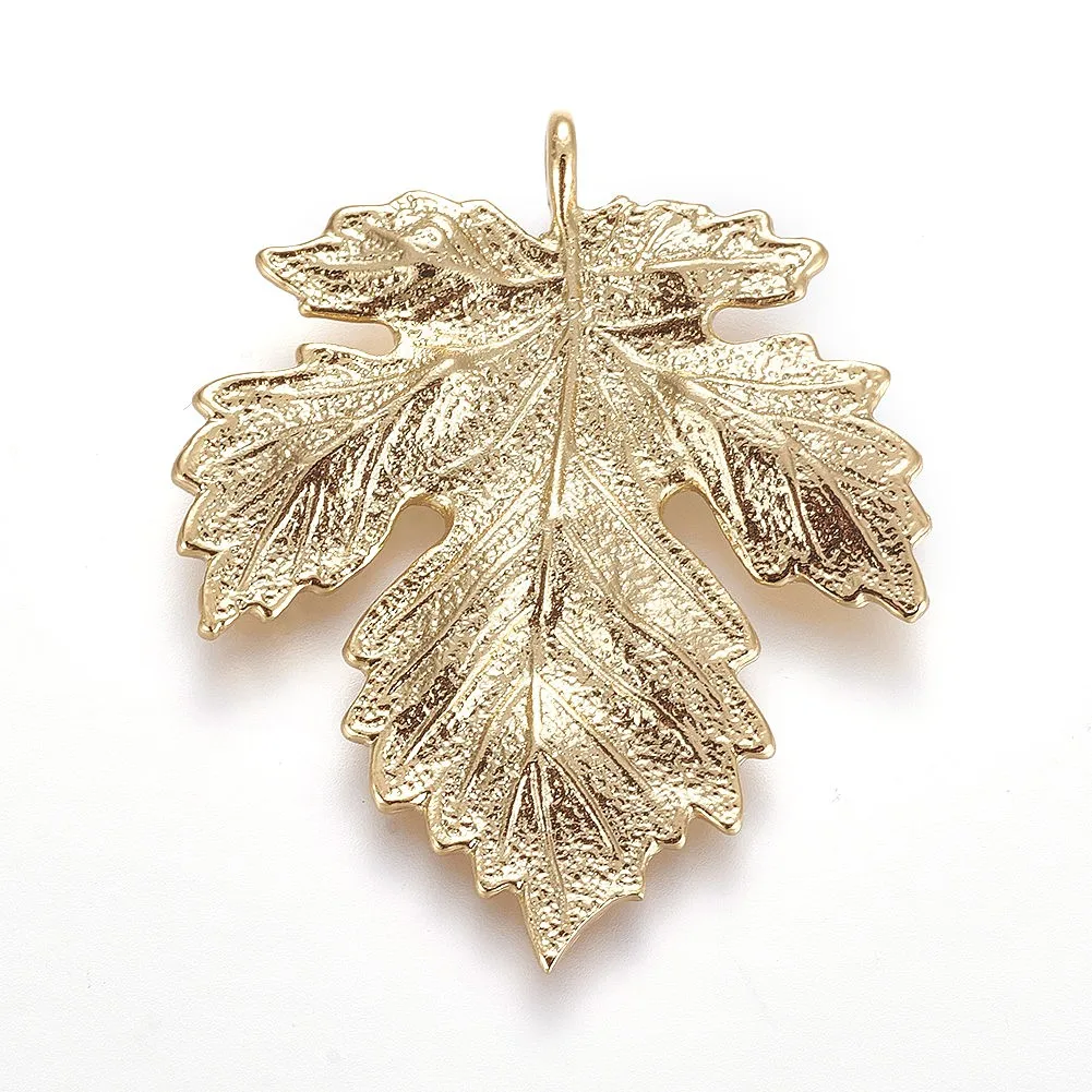 

10pcs Autumn Theme Brass Pendants Maple Leaf Real 18K Gold Plated for Making DIY Jewelry Necklace Earring Bracelet Charm Finding