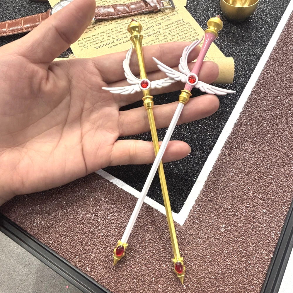 Brdwn Card Captor Sakura CLEAR CARD Kinomoto Clow Card 16 cm/6,3'' Stabmodell Spielzeug Schlüsselanhänger/Ring