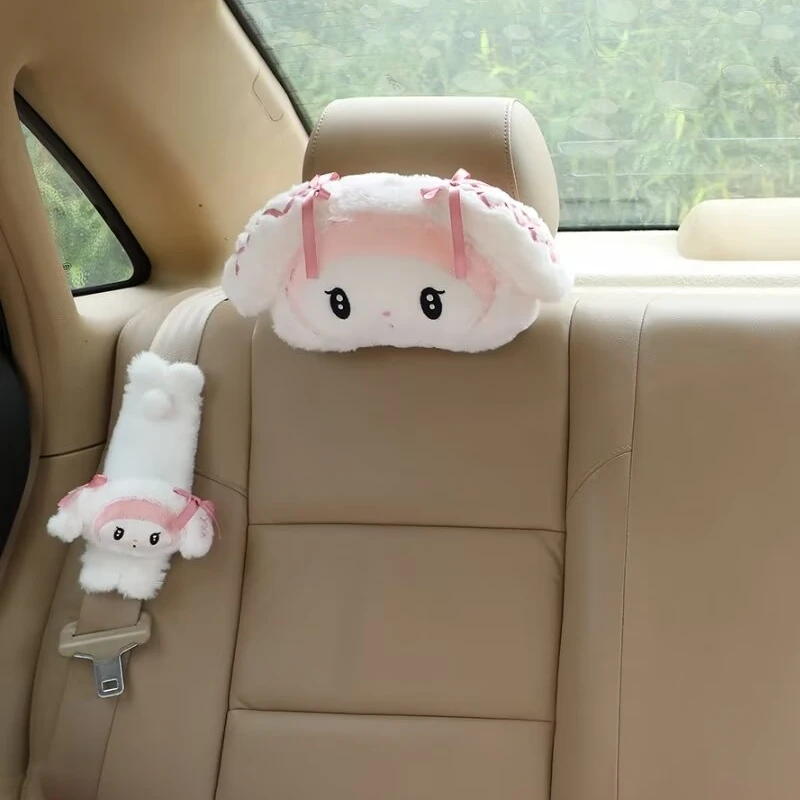 Sanrio Lolita My Melody Kuromi poggiatesta cuscino per la schiena copertura per cintura di sicurezza per auto cuscino imbottito per cartoni animati