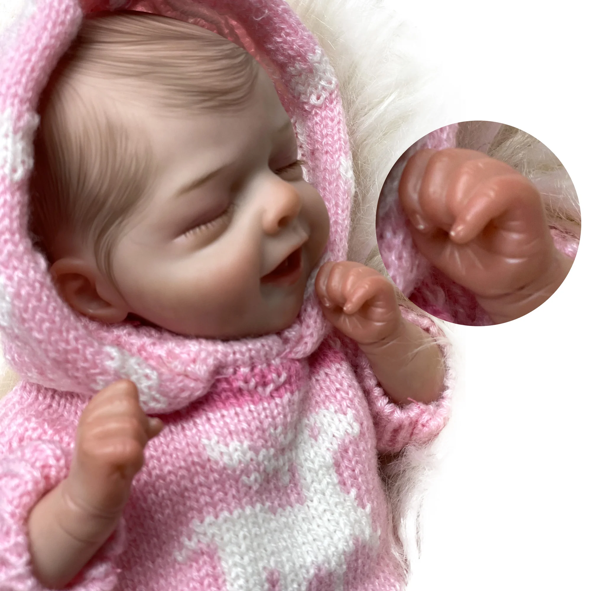 30CM Reborn Dolls Salia Painted Sleeping Reborn Soft Touch Baby Body Lifelike Reborn Baby Doll Pеборн Bebê Reborn Muñeca