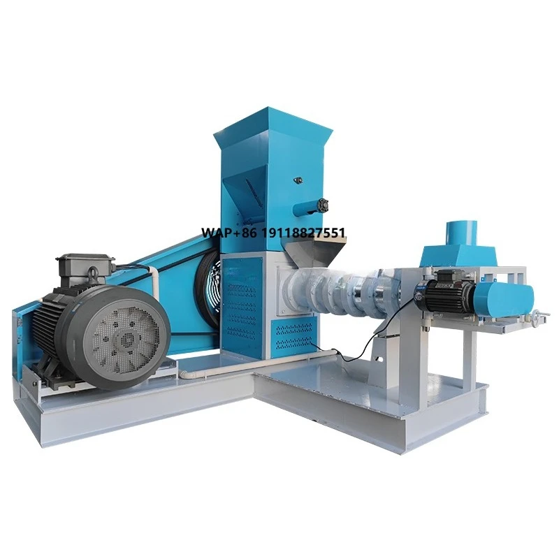 ماكينة بثق أعلاف الأسماك العائمة الأوتوماتيكية بقدرة 500 كجم/ساعة، ماكينة بثق أغذية الحيوانات الأليفة والقطط بقدرة 37 كيلو وات #1