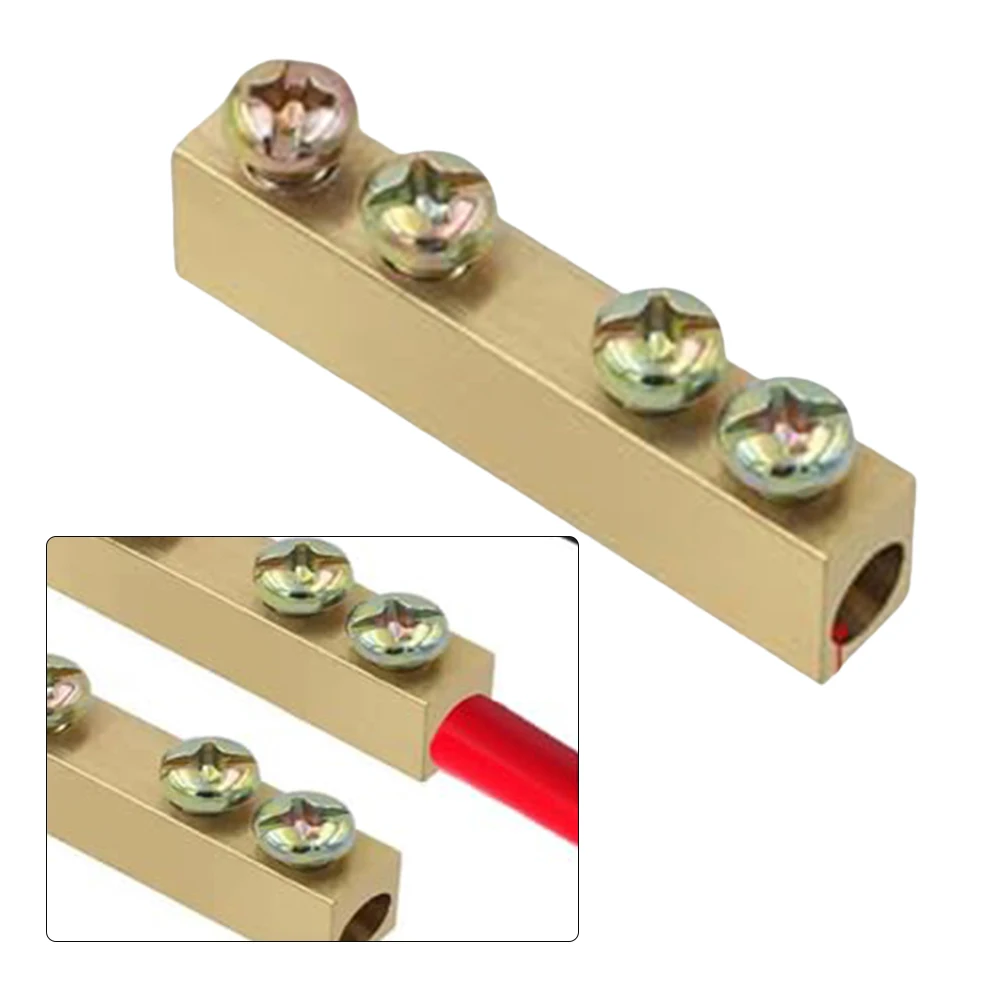 5PCS 1000V 100A/120A Copper Pillar Quick Connect Terminal Blocks With Heat Shrink Tubing For Connecting Wires Firm Fixation
