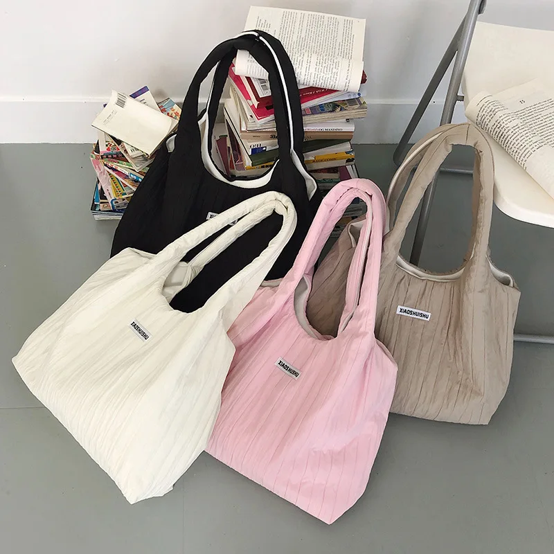 Solid Color Nylon Versatile Bag Hot Sale Simple And Fashionable Single Women's Shoulder Bag Niche Armpit Tote Bag