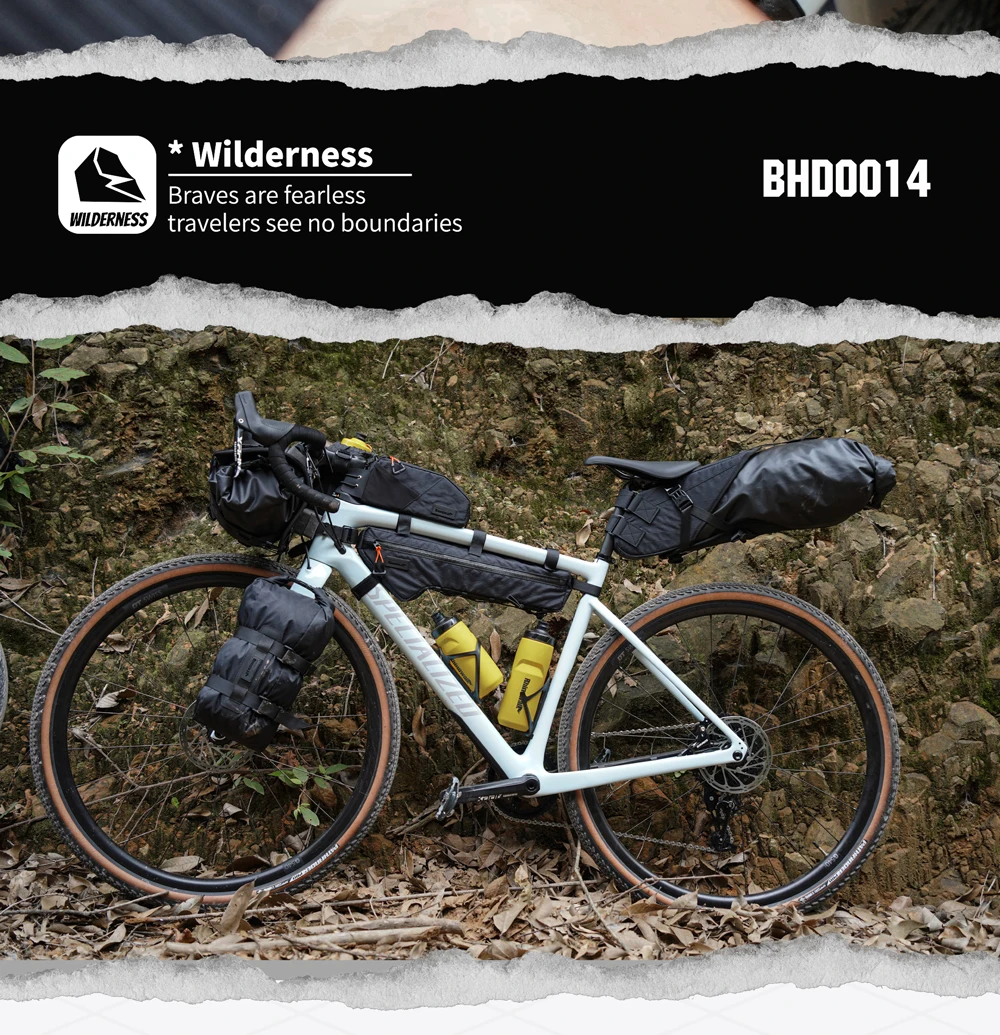 Rhinowalk Fahrrad-Frontrahmentasche, 1,2 l/2,1 l, wasserabweisende Fahrradaufbewahrung, Gepäckverpackung für MTB und Road Fit, größere Rahmenlänge – Detail 2