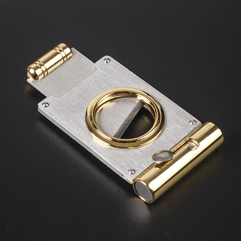 Luxury Cigars Cutter Punch Pocket Metal Cigar Cutter Sharp Blade Stainless Steel Cigar Guillotine Portable Cigar Punch