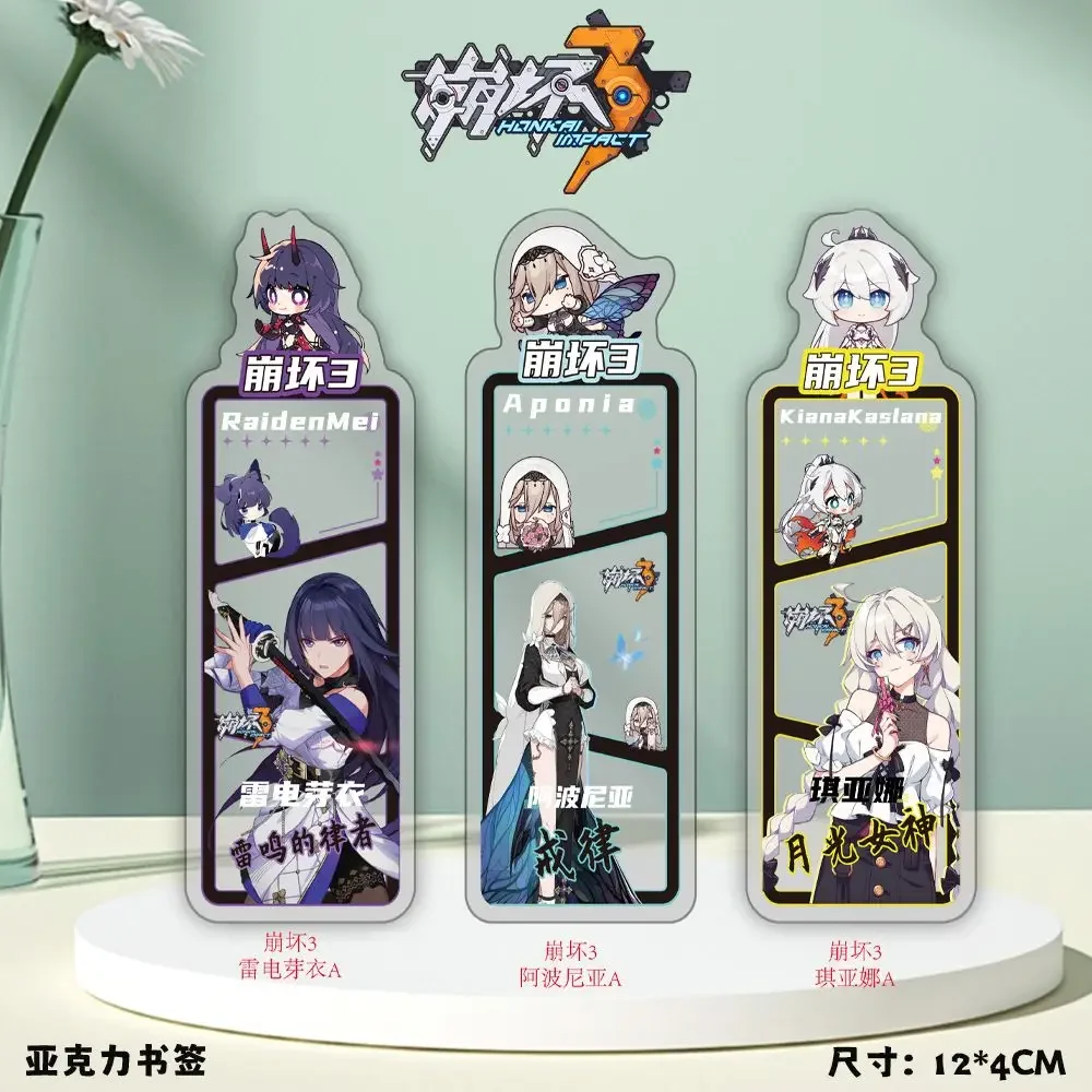 Honkai Impact 3rd Window Frame Comic Form Convenient Acrylic Bookmarks Postcard for Fans Gifts Collection Book Page DIY Handbook