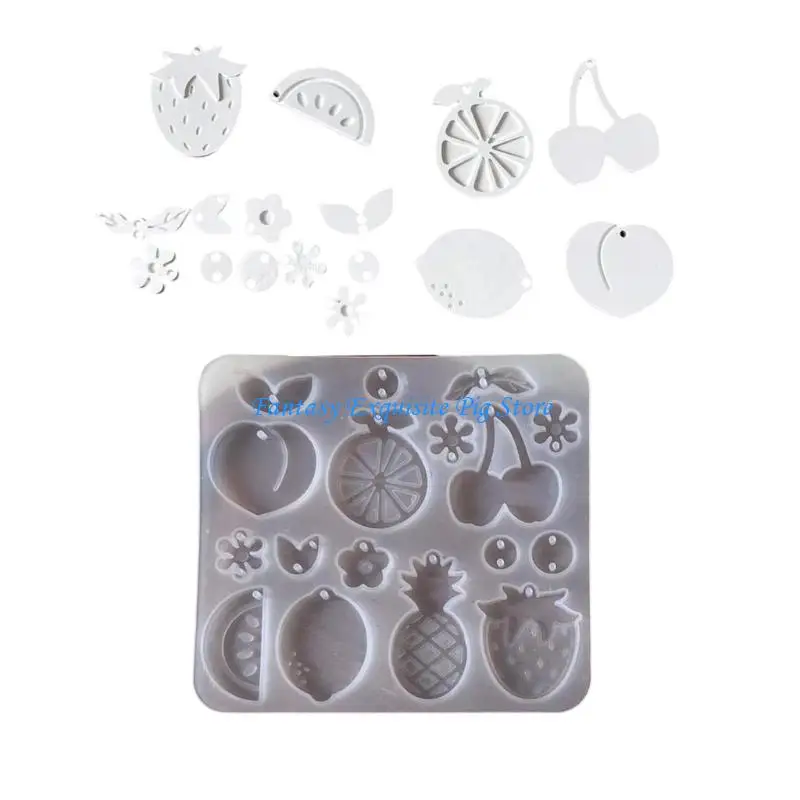 Silicone Animal/Fruit Earring Mold Crafting For Resin Clay Charm Creative Jewelry Making Tool Gift For Crafters