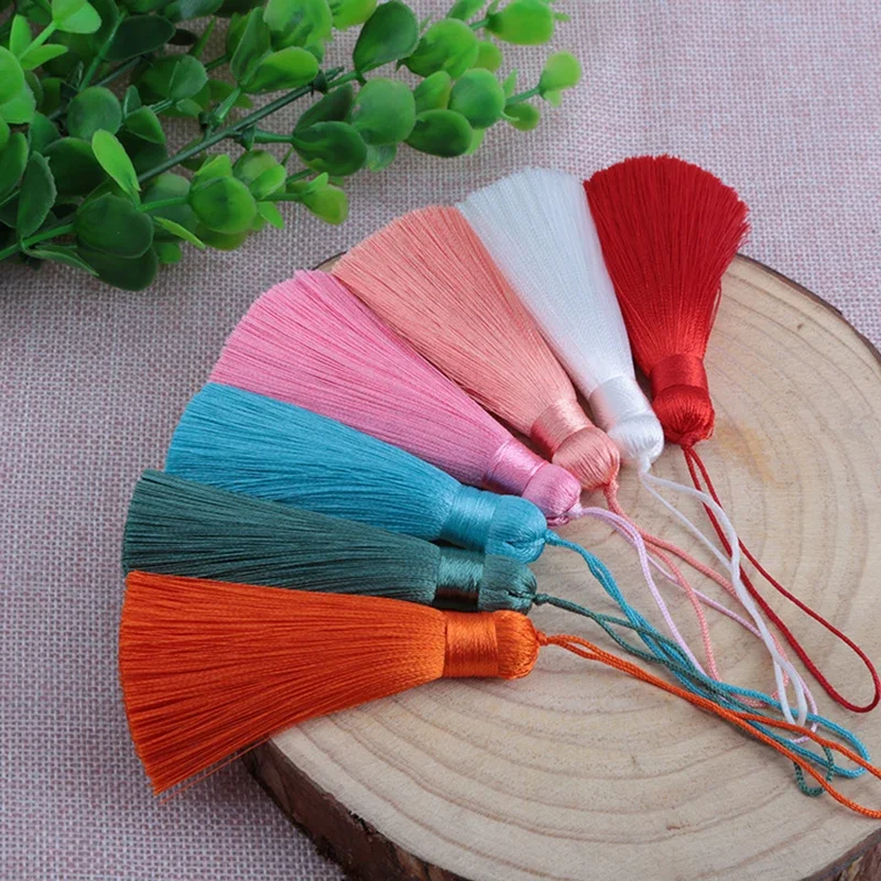 10pcs Silk Tassel Fringe Sewing Bang Tassel Trim Key Tassels For DIY Jewelry Making Home Curtain Craft Decor Accessory Tassels