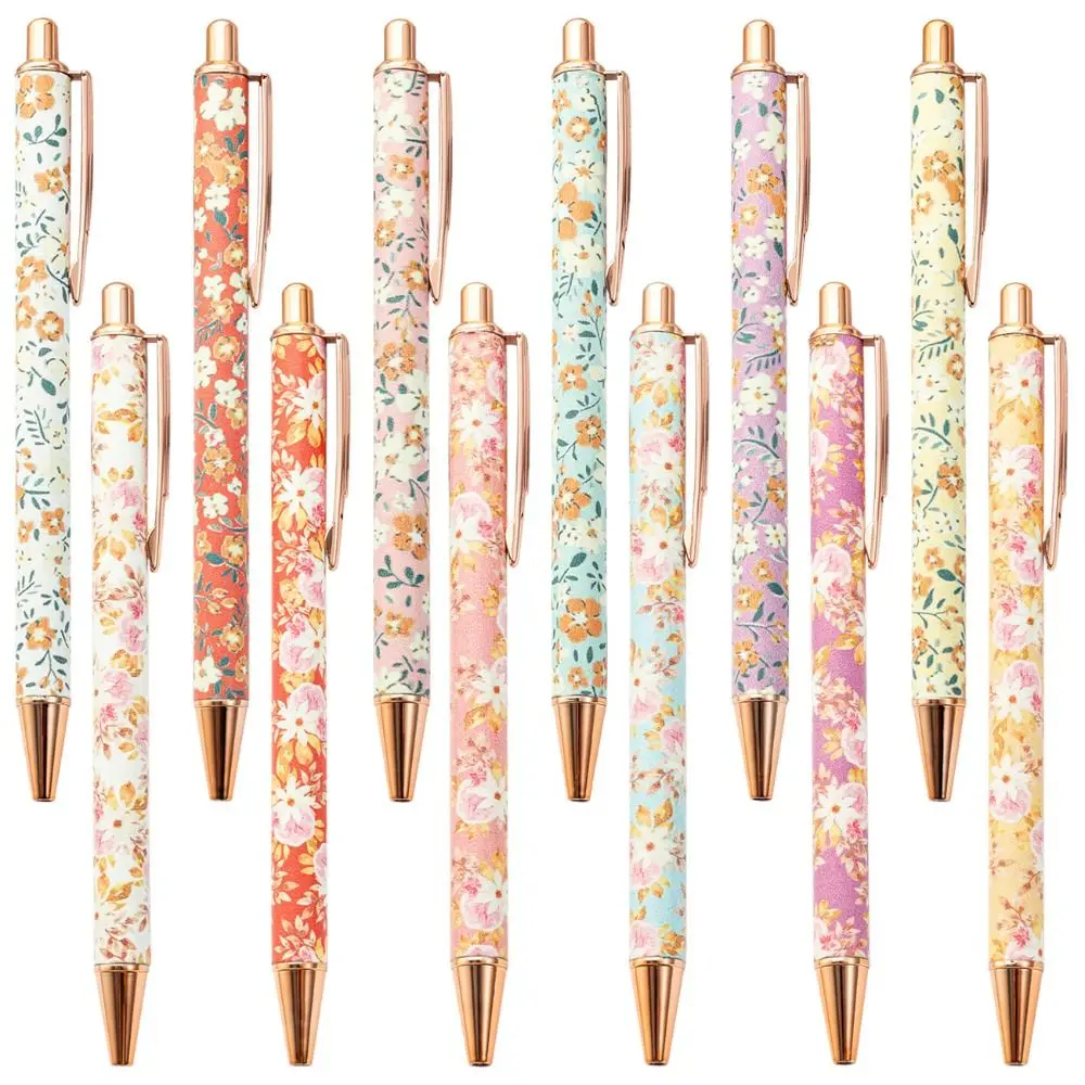 Portable Creative INS Print Pen Luxury Fresh Style Press Metal Pen Cute Cartoon Durable Ballpoint Pens School Teacher