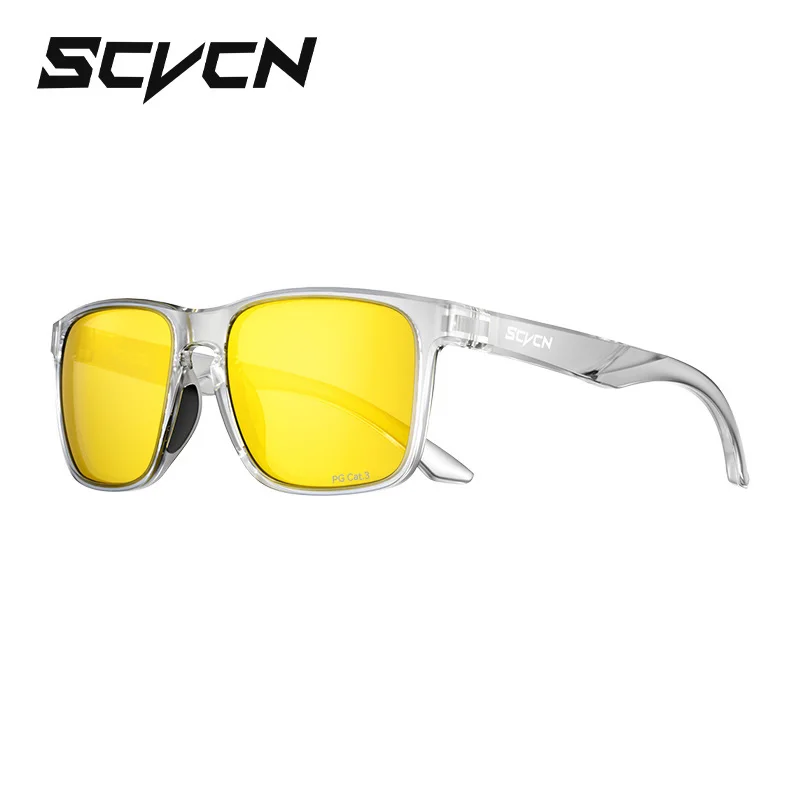 Scvcn Polarisierte Angelbrille UV400 schützt die Augen vor Sonnenlicht, blendfreie Gläser, professionelle Sonnenbrille für den Außenbereich