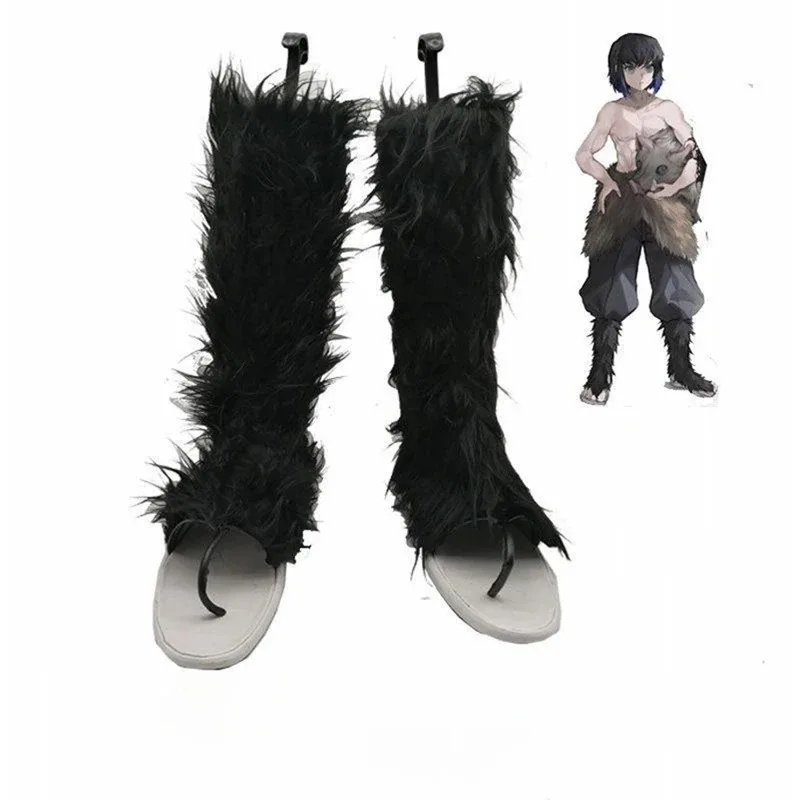 

lili 123Anime Cosplay Demon Slayer Kimetsu No Yaiba Hashibira Inosuke Shoes Boots Adult Halloween Party Costume Accessories