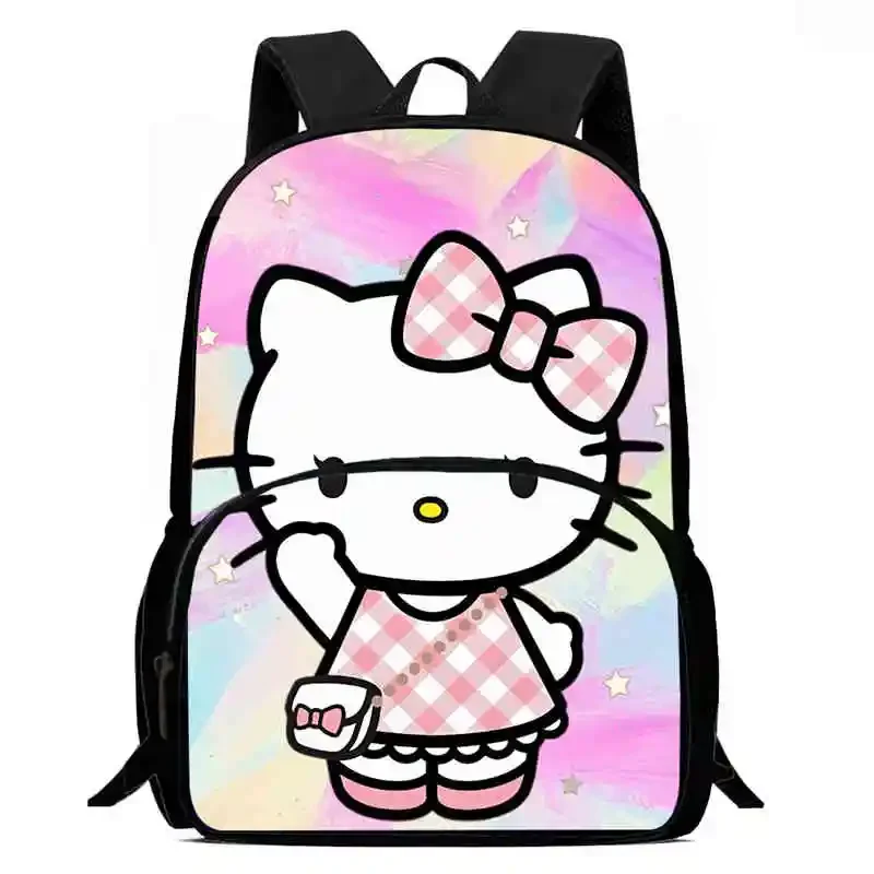 Anime Hello Kitty Child Backpack,Cartoon School Bags for Boys Girls,Durable Kids Backpack for Pupil Students