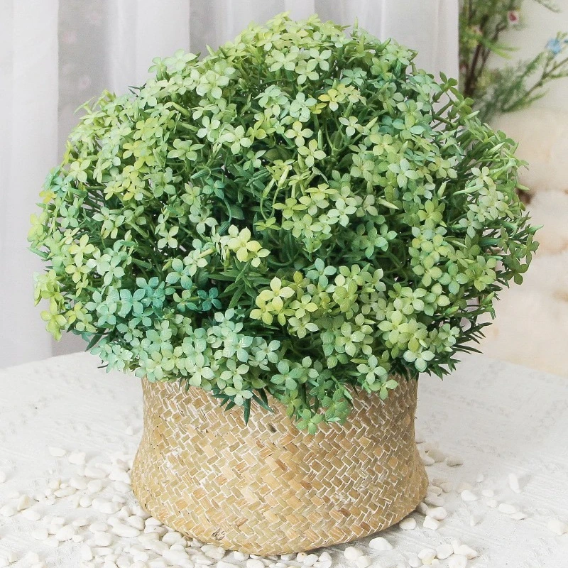 4/5 Stück Künstliche Blumen Plastik-Gypsophila Liebesblume Gartendekoration Simulierte Grünpflanze Kunstgras Heimdekoration – Detail 4