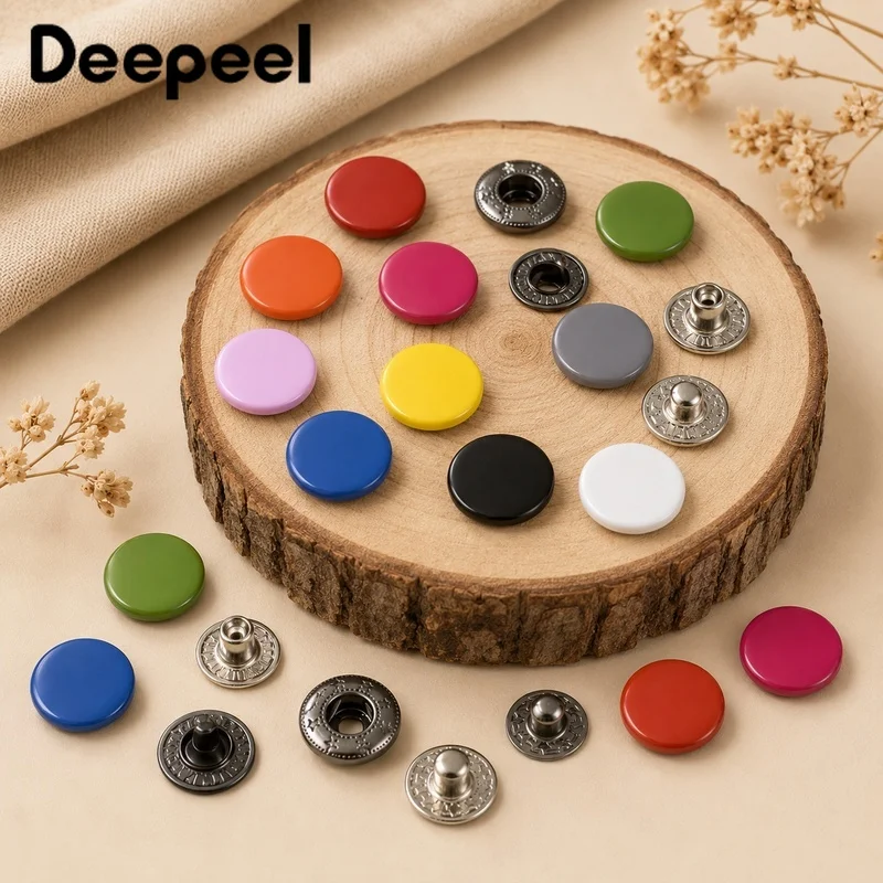 

20/50Sets 12-17mm Metal Snap Buttons Color Press Studs for Bags Clothes Leather Craft Fastener DIY Sewing Accessories Supplies