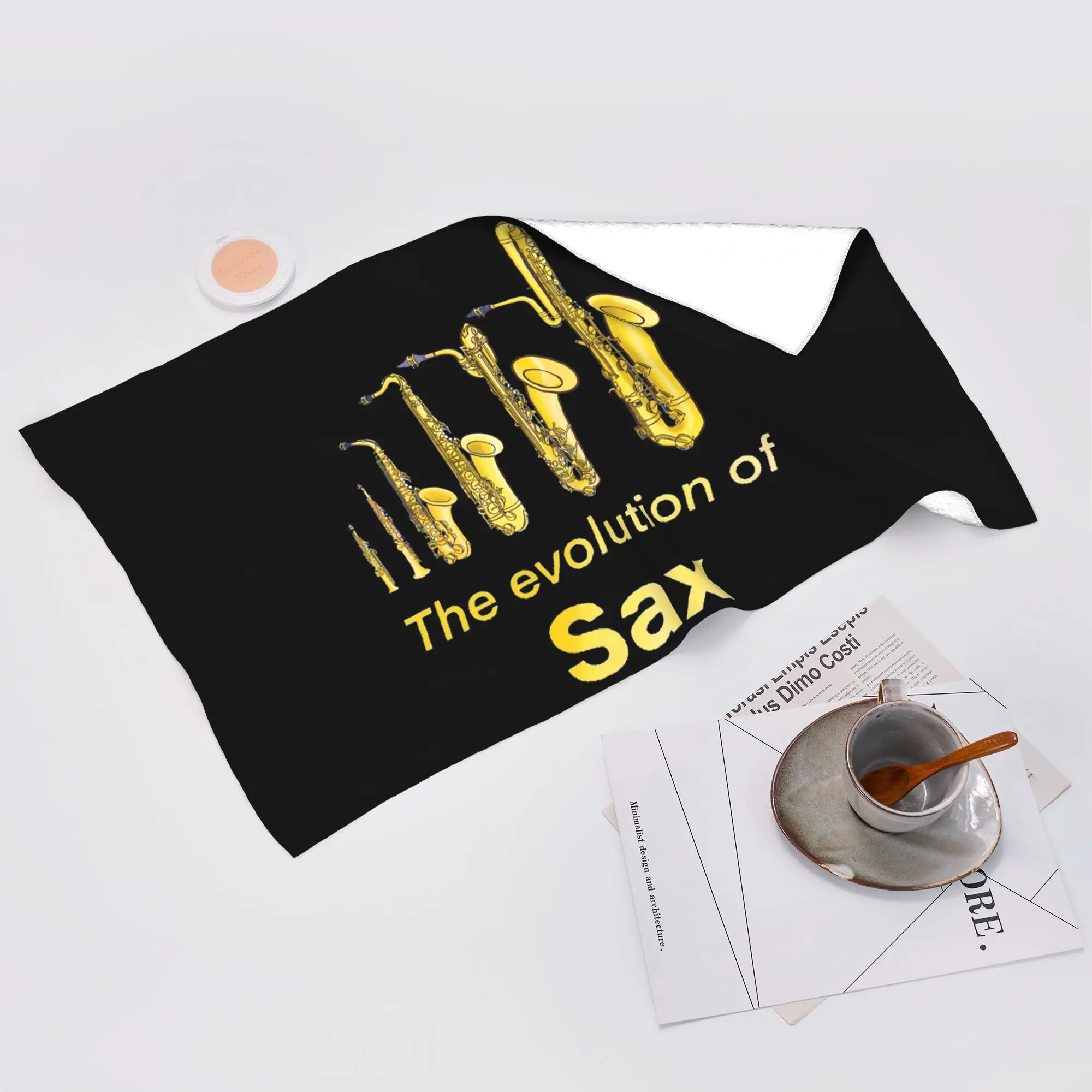 Custom Saxophone Player - Music Art Girls Y2k Graphic Soft Face Towel Quick Dry Pool Bath Cotton Towels Absorbent Quick
