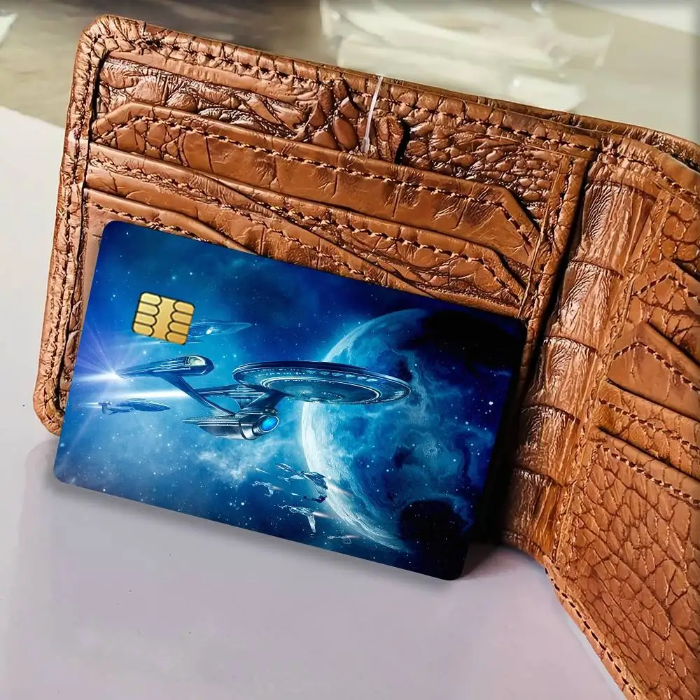 Fashion Cool S-Star T-Trek Credit Card Stickers Skin For Bank Debit Decorative Protection Scratch-resistant Gift 4PCS view 3