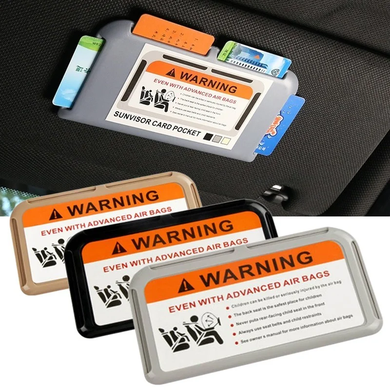 1 Stück Auto-Sonnenblenden-Kartenhalter, Selbstklebender Clip für Parkscheine, Quittungen, Notizen, Schnellzugriff-Armaturenbrett-Organizer