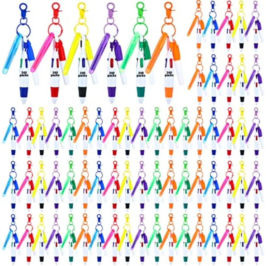 

Pcs Nurse Pen Set Retractable Ball Pen 4 in 1 Multicolored Ballpoint Pens Mini Highlighters Permanent Marker Nursing Keychain C