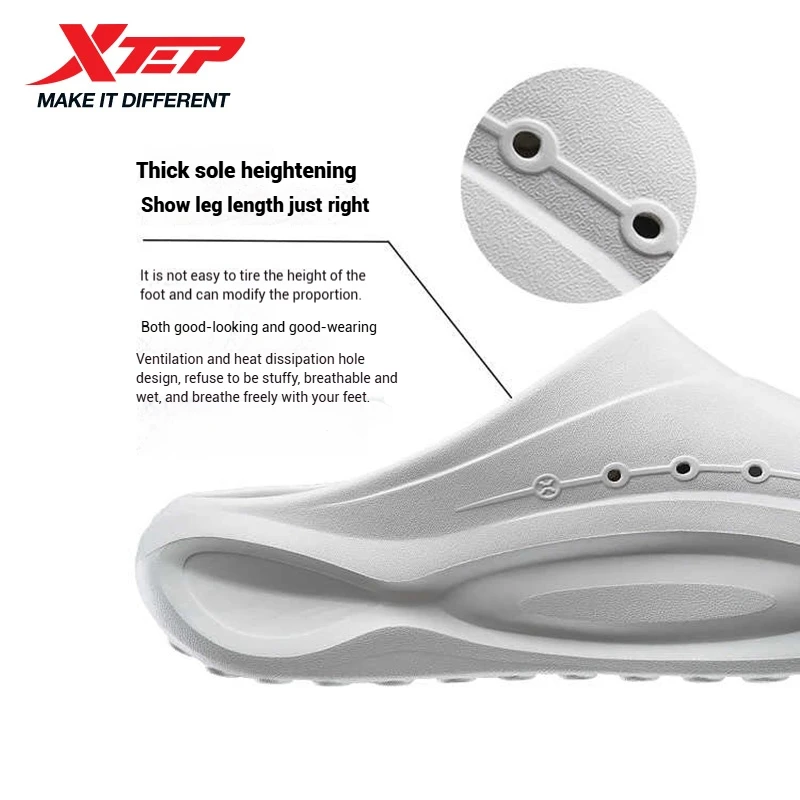 Xtep Starfall Slippers for Men 2025 Summer Comfortable Lightweight Breathable Soft-soled Fashion Outdoor Sneakers 875219350001