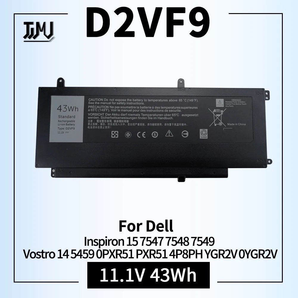 D2VF9 Laptop Battery for Dell Inspiron 15 7547 7548 7549 Vostro 14 5459 0PXR51 PXR51 4P8PH YGR2V 0YGR2V Li-ion Battery 11.1V