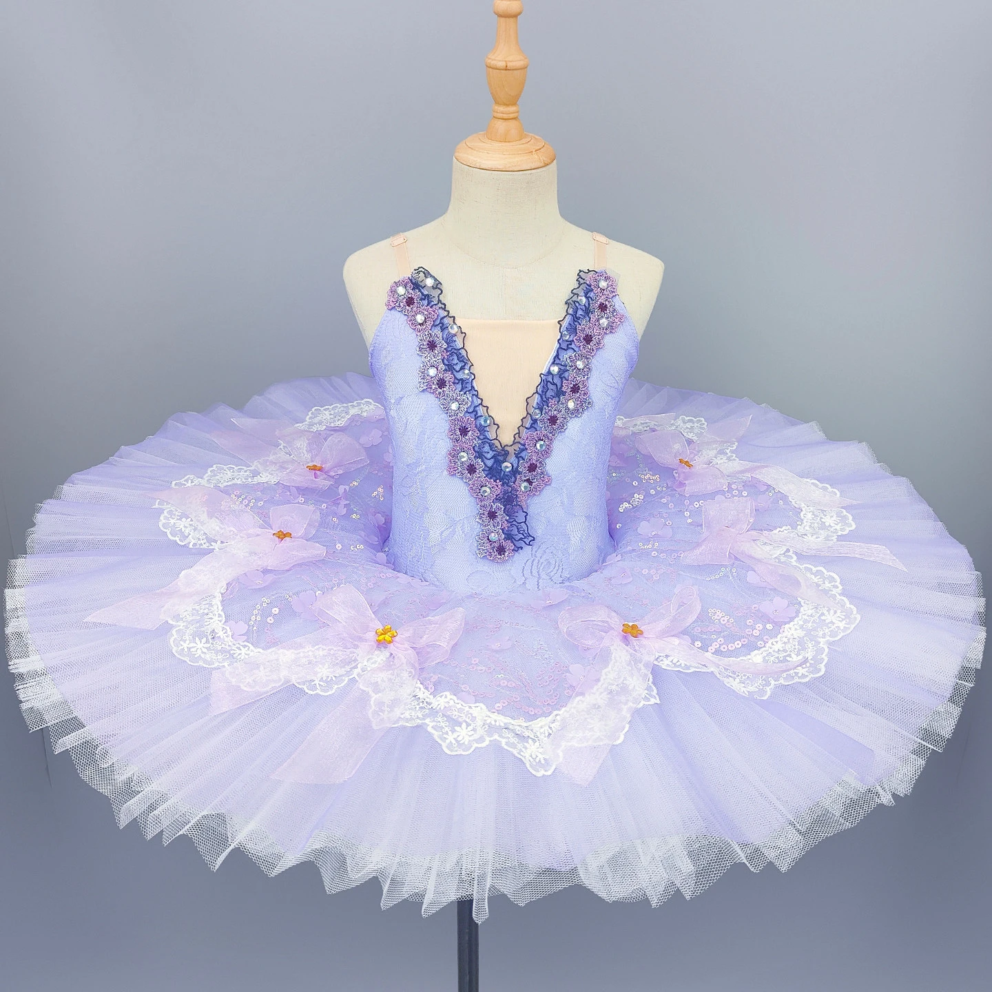 パープルキッズプロフェッショナルバレエチュチュスカート女の子白鳥の湖ダンス子供バレエドレスパフォーマンスバレエ服衣装