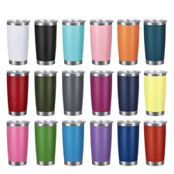 Double Wall Car Coffee Mug Stainless Steel 20oz Beer Drinking Mug 600ml Insulated Thermos Vacuum Flask