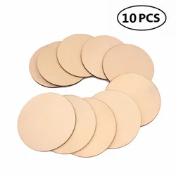 10pcs 8cm Unfinished Wood Circles Natural Round Wooden Disc Cutouts Blank Round Wood Circle Slices for DIY Crafts