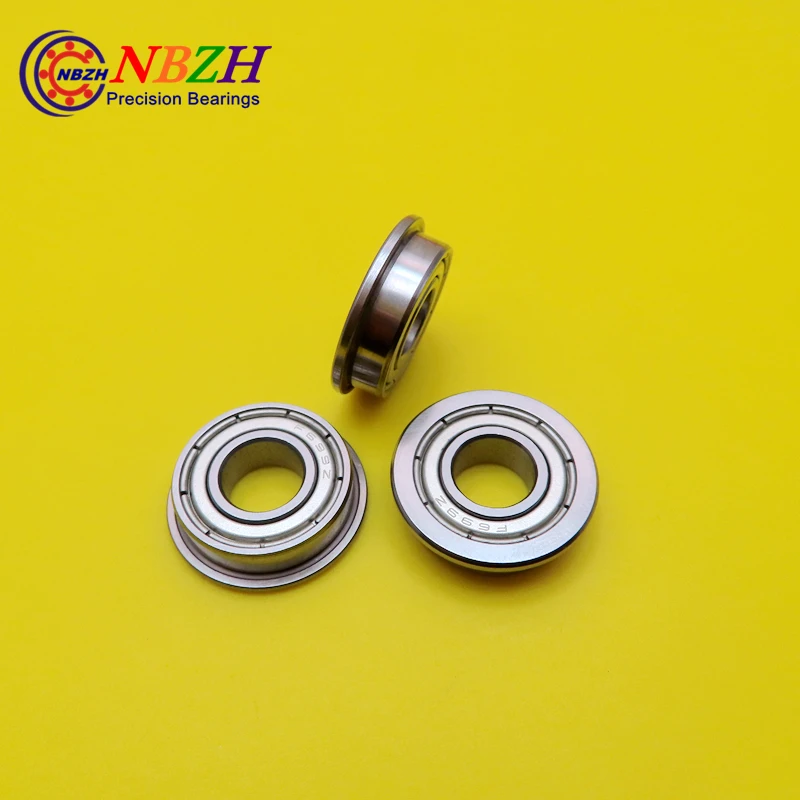  Free Shipping NBZH bearingF699ZZ ABEC-5 (10PCS) 9x20x6mm Flanged Ball Bearings F619/9ZZ 9*20*23*6*1.5 Mm