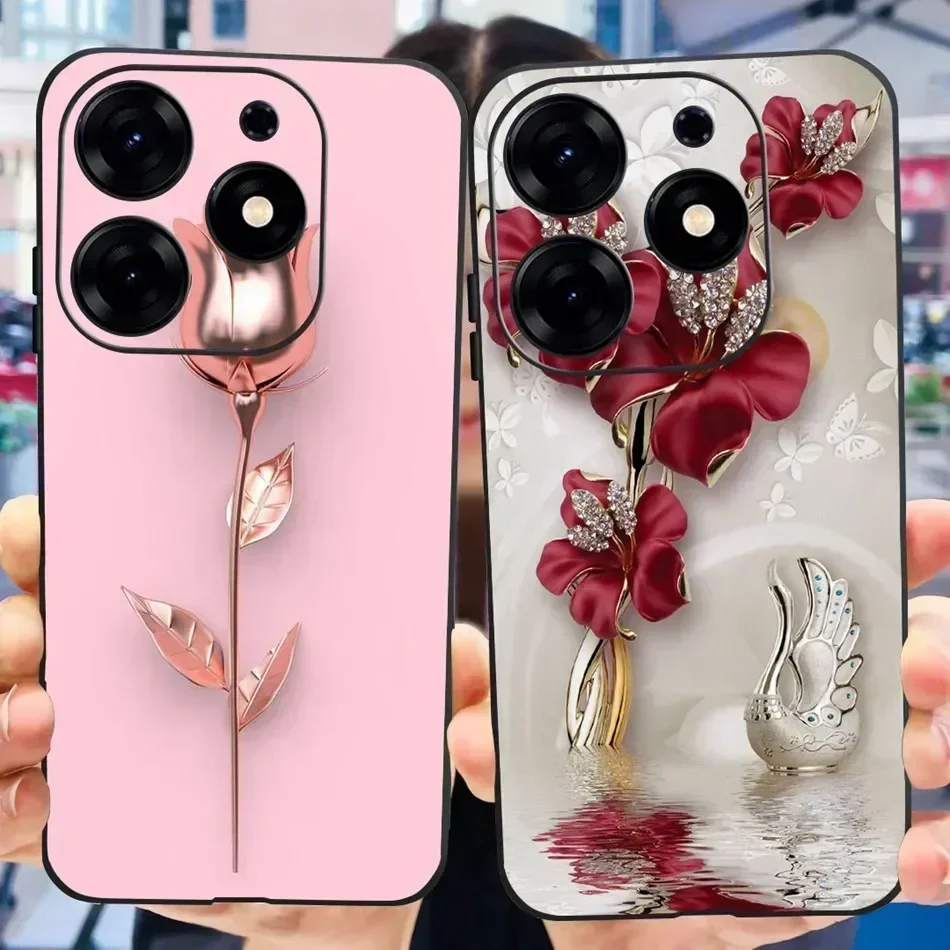 For Tecno Spark 10 Pro Case Spark 10Pro KI7 2023 Fashion Elegant Printing Soft Silicone TPU Phone Back Cover Bumper