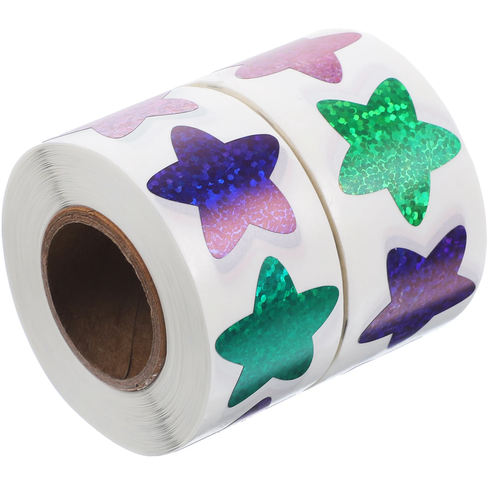 

2pcs 2 Rolls Pentagram Shaped Stickers Bright Color Creative Reward Stickers For Students Kindergarten Classroom Supplies