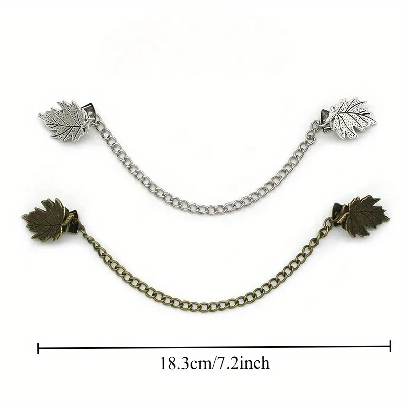 Vintage Flower Chain Cardigan Clip Retro Tassel Buckles Cloak Shirt Collar Brooch Pin for Men Women Jewelry Clothing Accessories