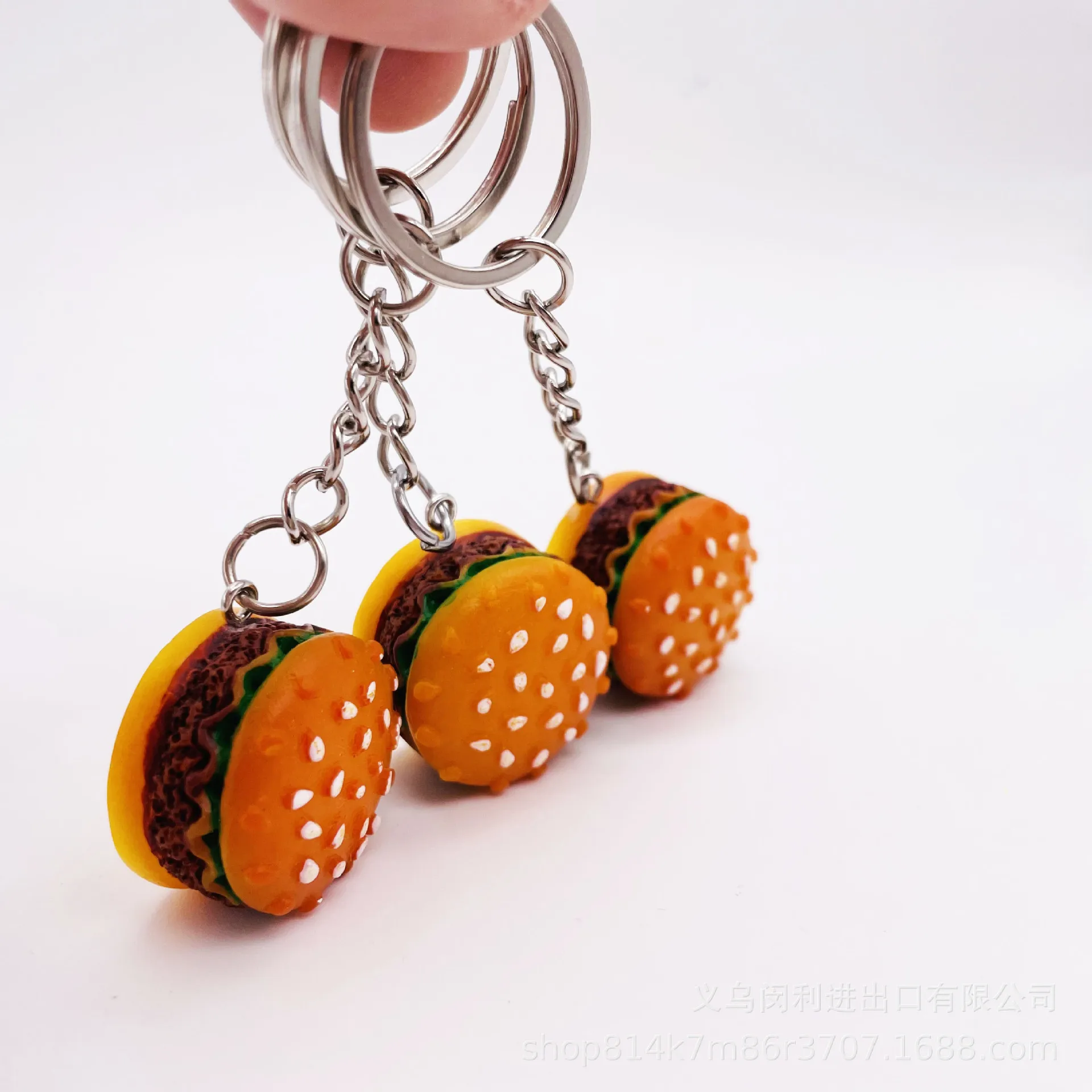 Mini Hamburger Simulation Model Keychain Fun Bag Charm Key Chain Accessories Creative Gifts