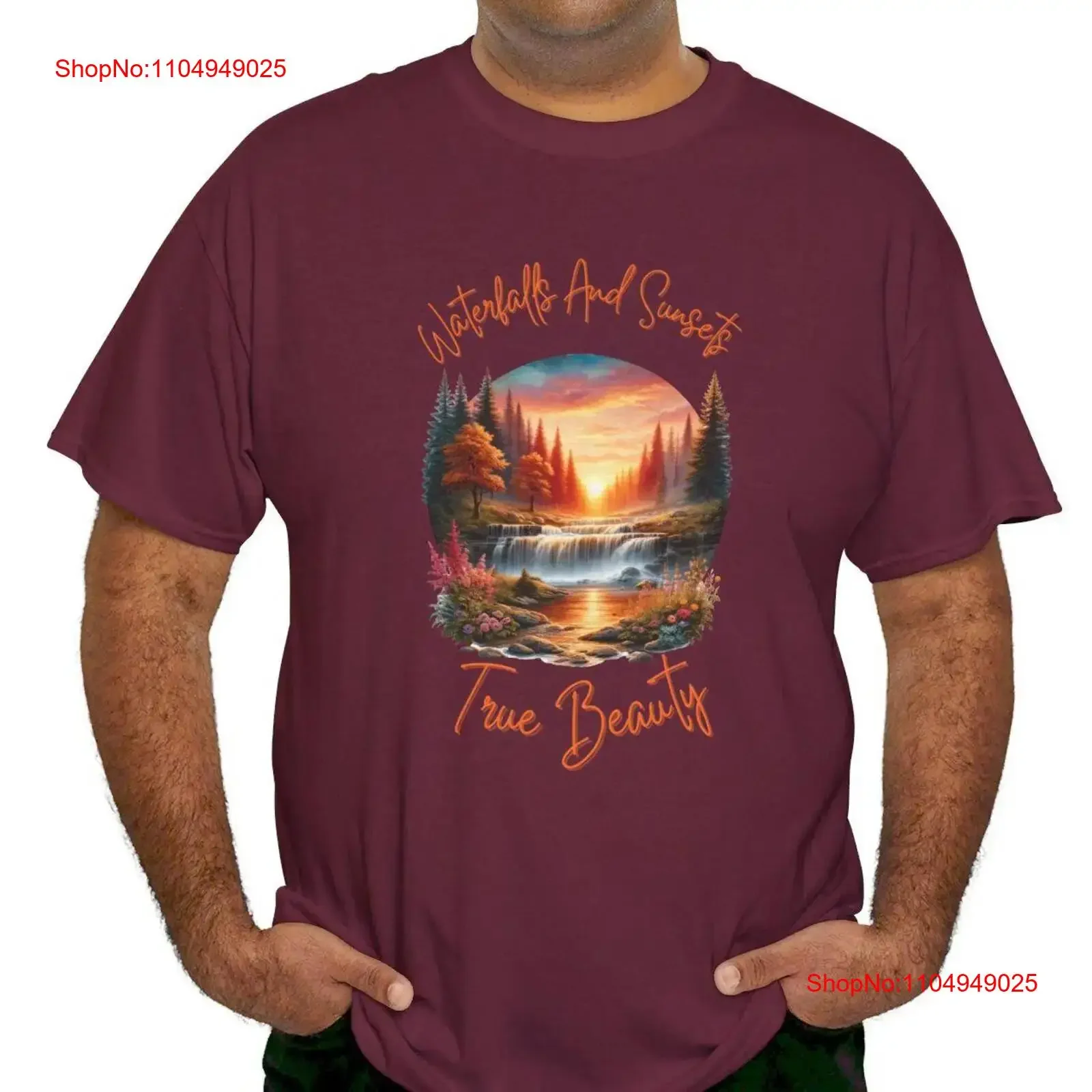 الجمال الحقيقي هو الشلالات الغروب تي شيرت الغروب الإيجابية الصحة العقلية مطاردة أحلامك اليوغا التأمل خمر غسلها