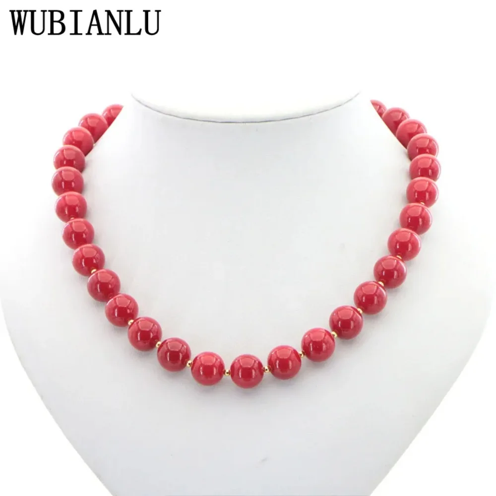 New Charming 5 Style Red Coral Beads Necklace Chain Choker Clavicle Women Natural Stone Jewelry Bosmian Girl Party Statement