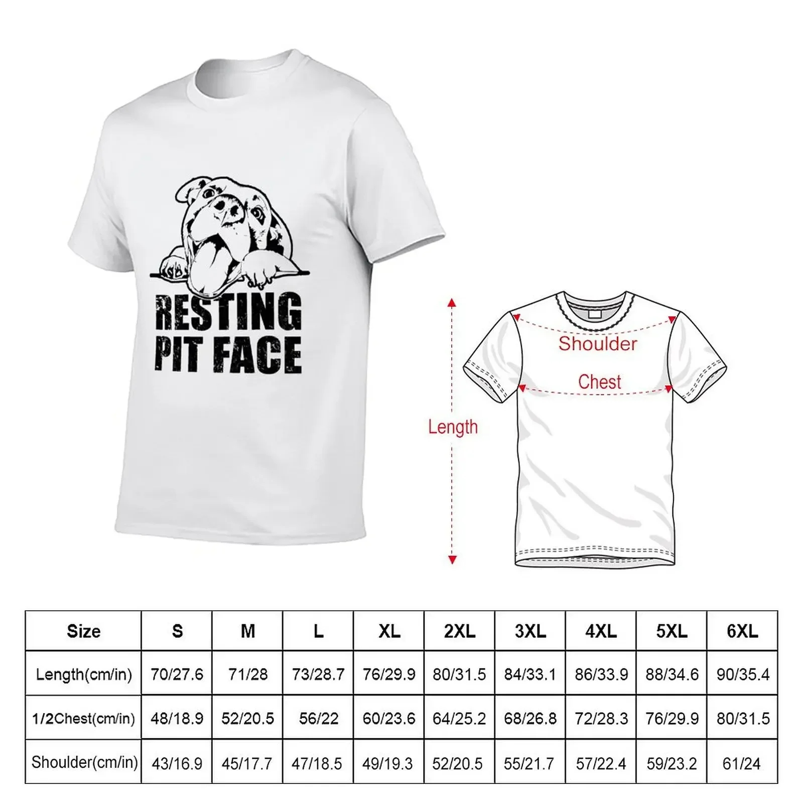 Resting Pit Face Funny Pitbull Dog Lovers T-Shirt aesthetic clothes shirts graphic tees slim fit t shirts for men