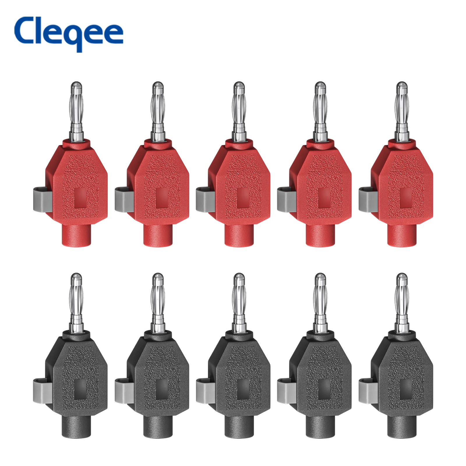 Cleqee P10067 4 mm bananenstekkers, snelle bedrading, verbindingsbanaanconnectoren voor doe-het-zelf elektrische testen