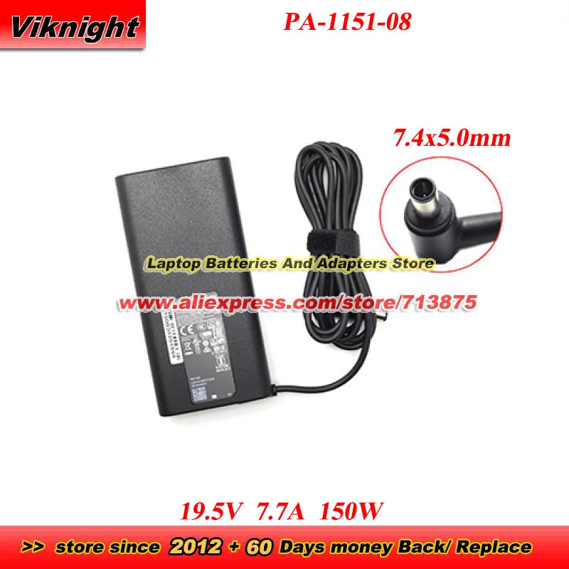 PA-1151-08 AC Adapter for LITEON 19.5V 7.7A 150W Power Adapter with 7.4x5.0mm Power Supply
