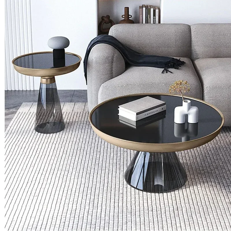 Modern Luxury Center Table Living Room Small Glass Modern Industrial Minimalist Sofa Side Coffee Table Floor Italian Furniture