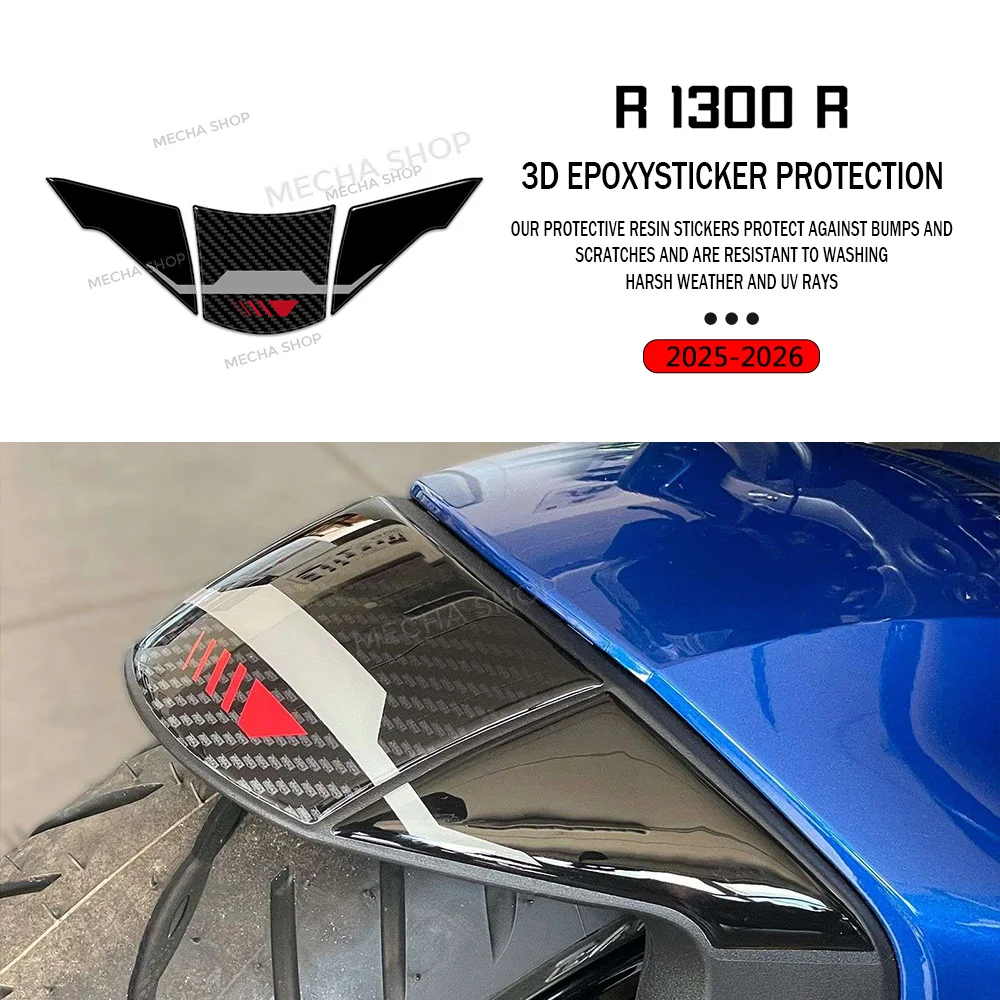 

3D наклейка из эпоксидной смолы, аксессуары для мотоциклов для R1300 R 2025 R 1300R, переднее крыло