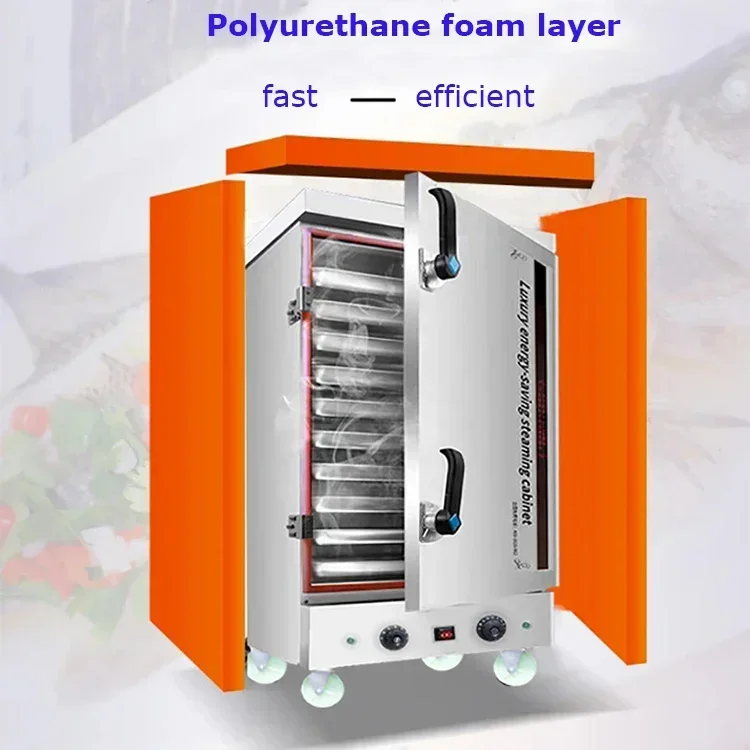 Industrial Food Steamer / Commercial Rice Steamer Cabinet /12/24layers Rice Steamer Machine Nonporous Disk