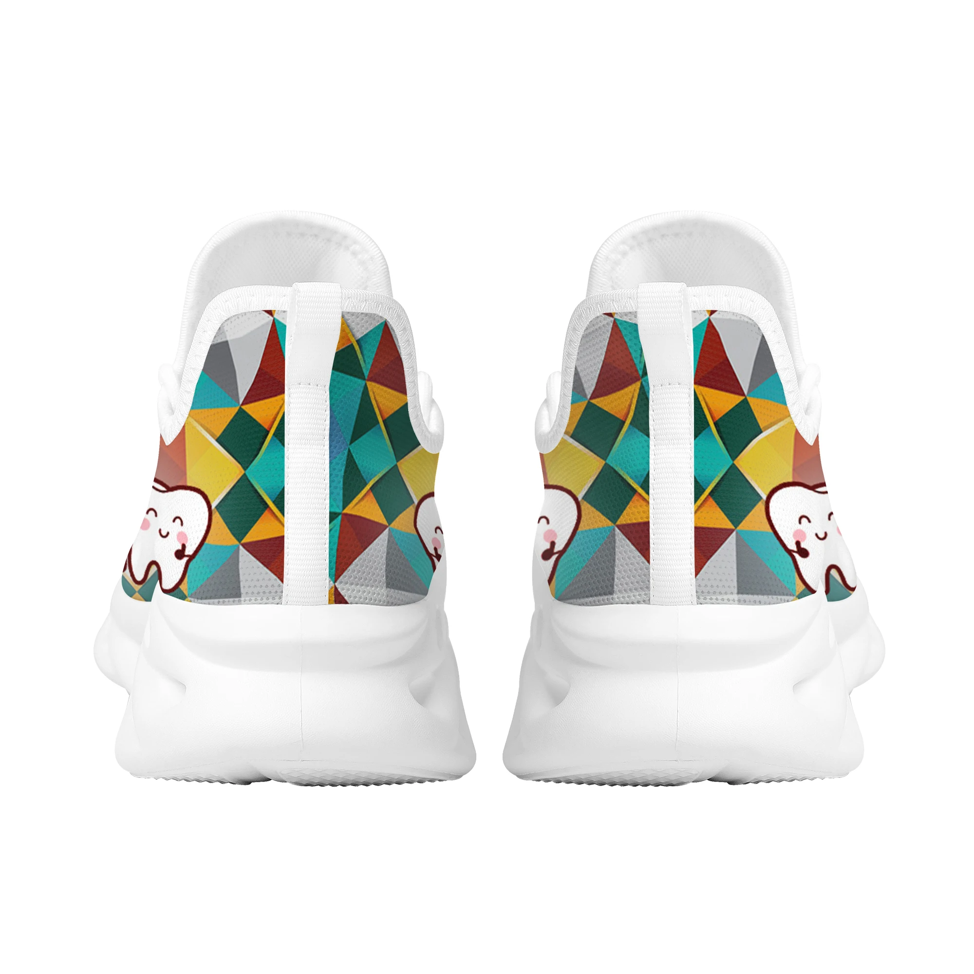 Zapatos planos con diseño de dientes de dibujos animados divertidos, regalo del Día de la madre, antideslizantes, acogedores zapatos de plataforma, zapatillas de enfermería Dental, nueva tendencia