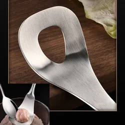 Homemade Meatball Spoon, Stainless Steel Pressed Meatball Maker, Squeeze Cuttlefish Shrimp Meatball Spoon